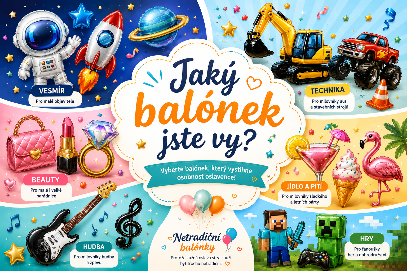 Jak vybrat balónek podle osobnosti oslavence
