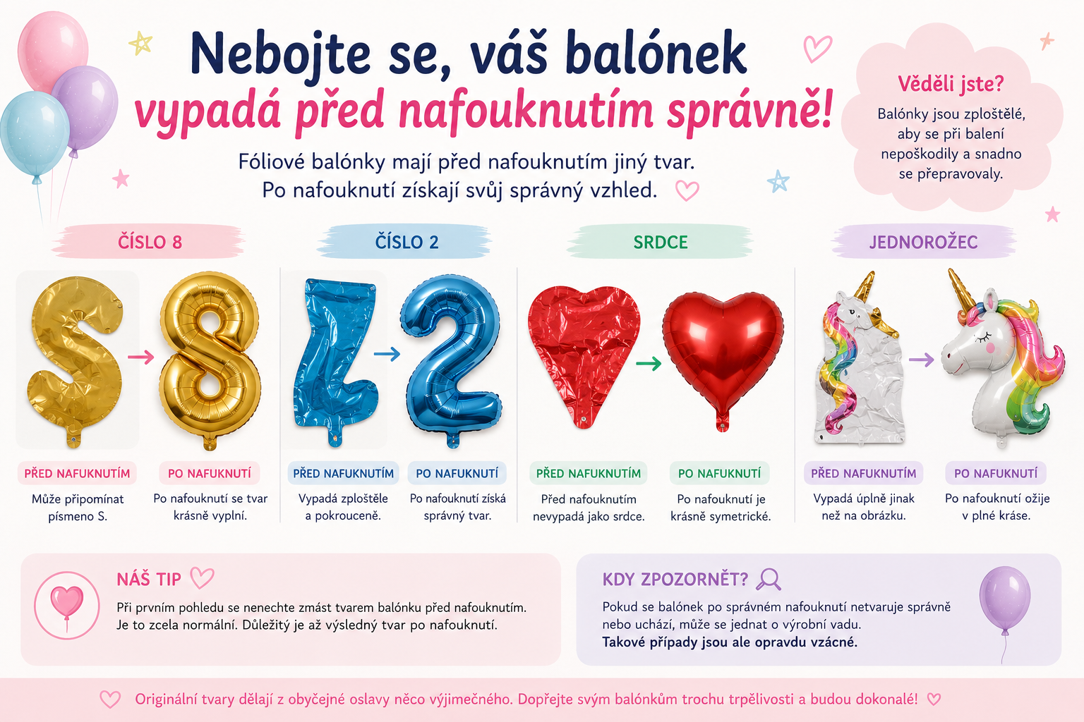 Nebojte se, váš balónek vypadá před nafouknutím správně 🎈