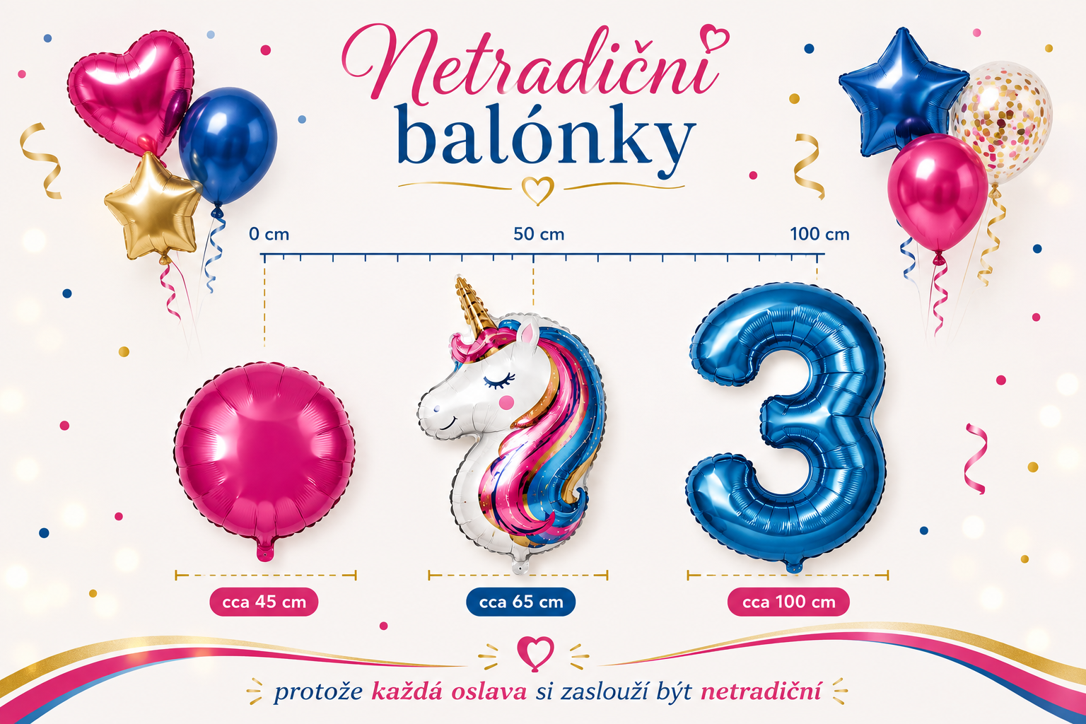 Jak vybrat správnou velikost balónku? Centimetry nejsou všechno 🎈
