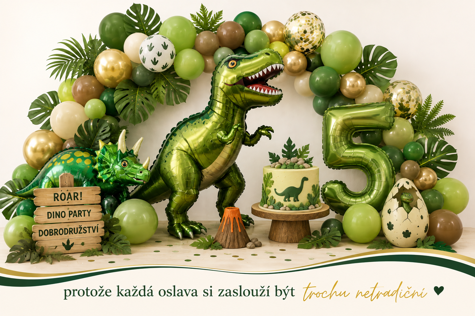 Dinosauří narozeniny: Jak vytvořit dobrodružnou výzdobu plnou dinosaurů 🦖🎈