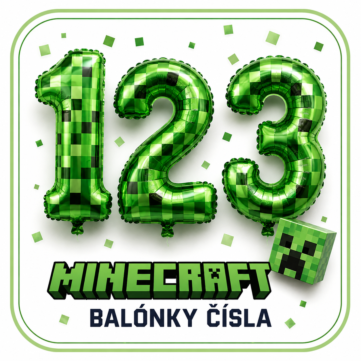 Balónky čísla - Minecraft