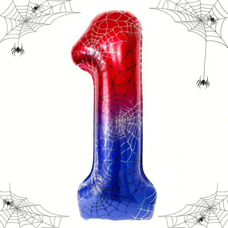 Balónek číslo 1 Spiderman – fóliový narozeninový balónek pro dětskou oslavu