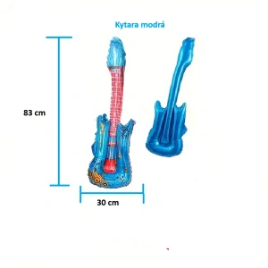 3D fóliový balónek – Modrá kytara
