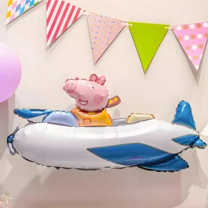 Fóliový balónek – Prasátko Peppa v letadle