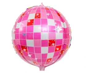 Fóliový balónek – Růžová disco koule