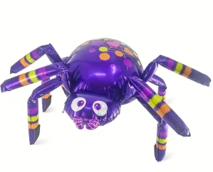 3D pevný fóliový balónek – Fialový pavouk