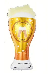  Balónek pivo – fóliový balónek ve tvaru vysoké sklenice piva na oslavy