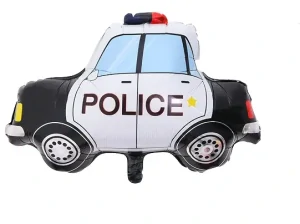 Balónek policejní auto – fóliový balónek ve tvaru auta na dětské narozeniny