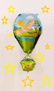 3D fóliový balónek – Horkovzdušný balón dino