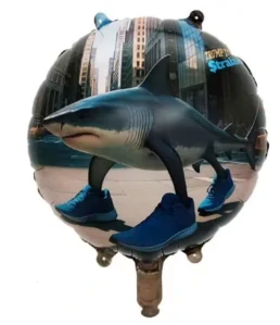 Kulatý fóliový balónek - Tralalero Tralala