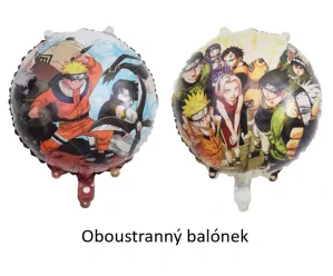 Balónek kulatý Naruto – fóliový oboustranný balónek anime Naruto na dětské narozeniny