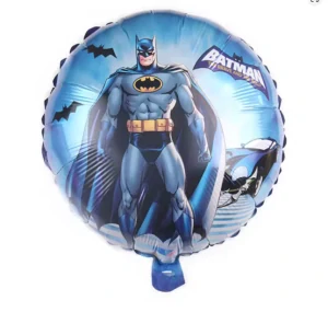 Balónek kulatý Batman –  fóliový balónek na dětské narozeniny se superhrdinou