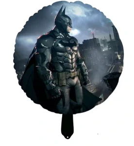 Balónek kulatý Batman v noci –  fóliový balónek na dětské narozeniny se superhrdinou