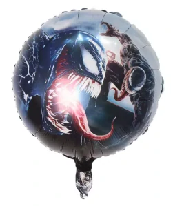 Balónek Venom – fóliový kulatý temný balónek na dětské narozeniny se superhrdinou Marvel