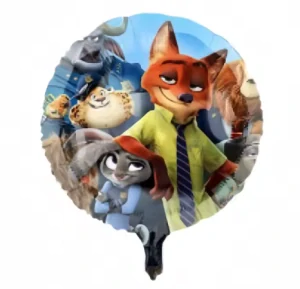 Balónek Zootropolis – kulatý fóliový balónek na dětské narozeniny s motivem pohádky