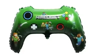 Balónek herní ovladač Minecraft – fóliový balónek pro gamerskou oslavu