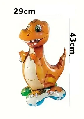 Balónek samostatně stojící dinosaurus – fóliový balónek na dětské narozeniny s motivem dinosaura