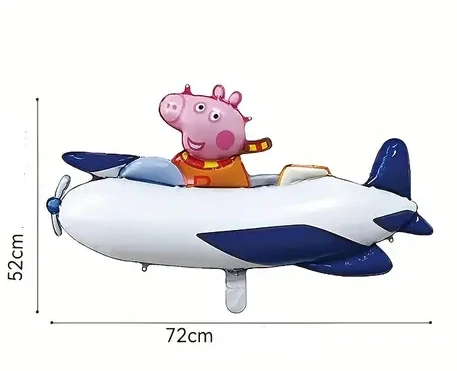 Fóliový balónek – Prasátko Peppa v letadle