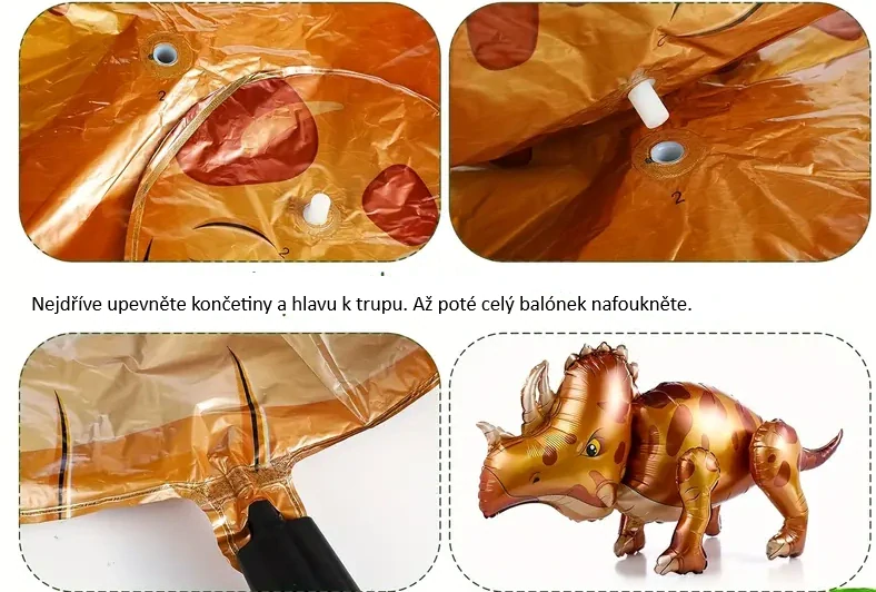 Fóliový balónek dinosaurus