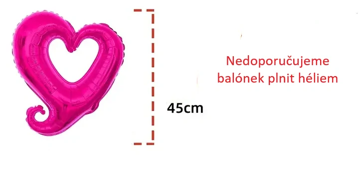 Fóliový balónek srdce fialový - vhodný na svatby, oslavy, výročí nebo Valentýn