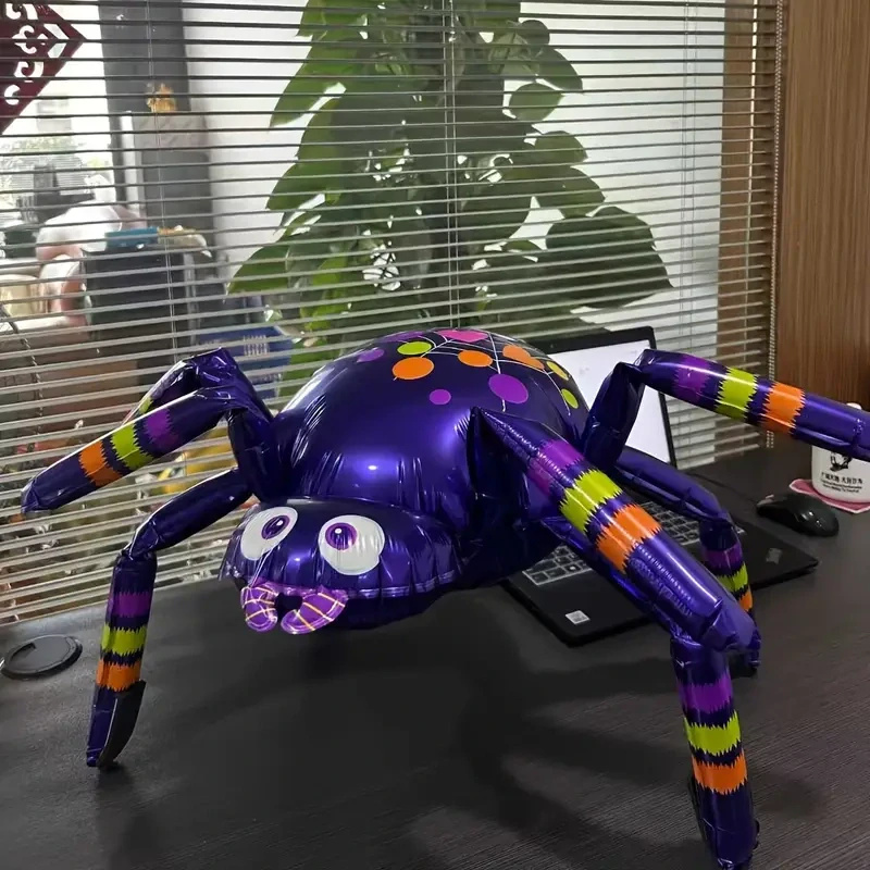 3D pevný fóliový balónek – Fialový pavouk