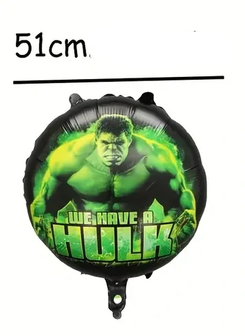 Balónek Hulk – kulatý fóliový balónek na dětské narozeniny s motivem Avengers