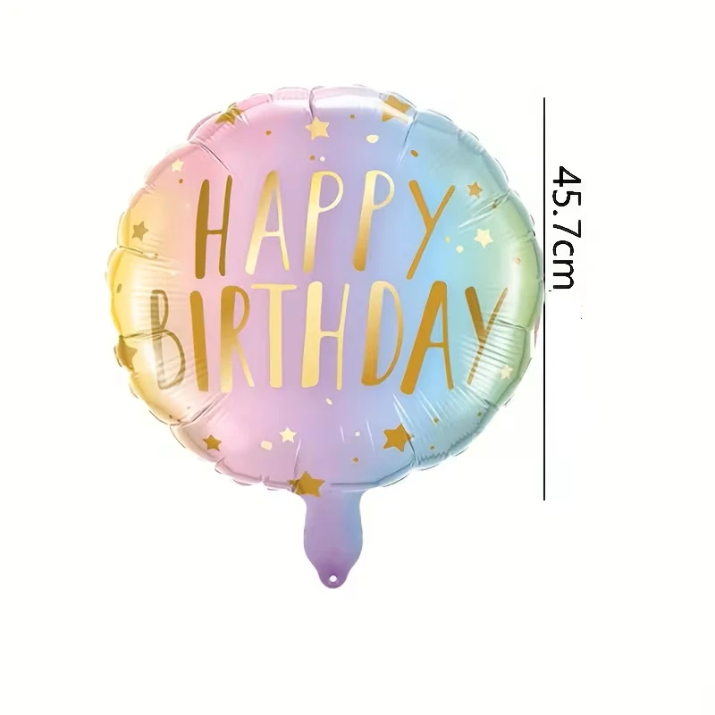 Balónek Happy Birthday – fóliový kulatý balónkek s nápisem na narozeniny