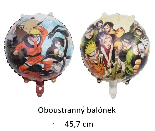 Balónek kulatý Naruto – fóliový oboustranný balónek anime Naruto na dětské narozeniny