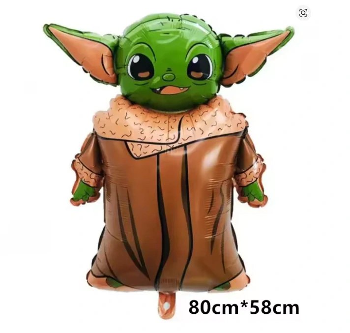 Kulatý balónek Yoda Star Wars – fóliový balónek na dětské narozeniny s motivem Star Wars
