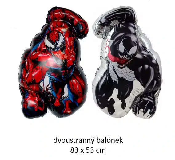 Balónek celý Venom – fóliový balónek na dětské narozeniny se superhrdinou Marvel