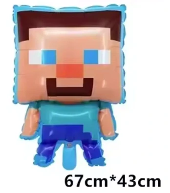 Balónek Minecraft – fóliový balónek ve tvaru postavy Steve na dětské narozeniny