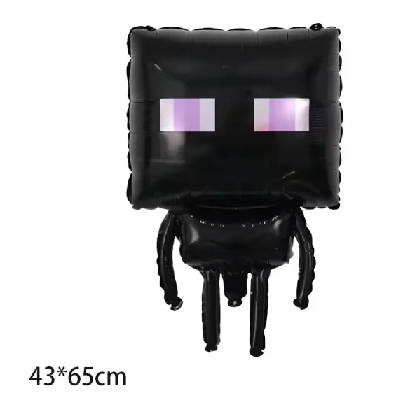 Balónek Minecraft – fóliový balónek ve tvaru postavy Enderman na dětské narozeniny
