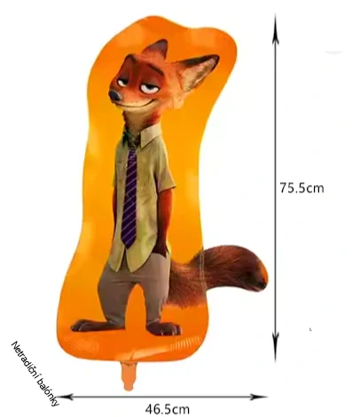 Balónek Zootropolis Nick – fóliový balónek na dětské narozeniny s motivem pohádky