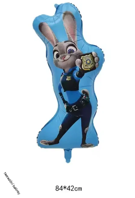 Balónek Zootropolis Judy – fóliový balónek na dětské narozeniny s motivem pohádky