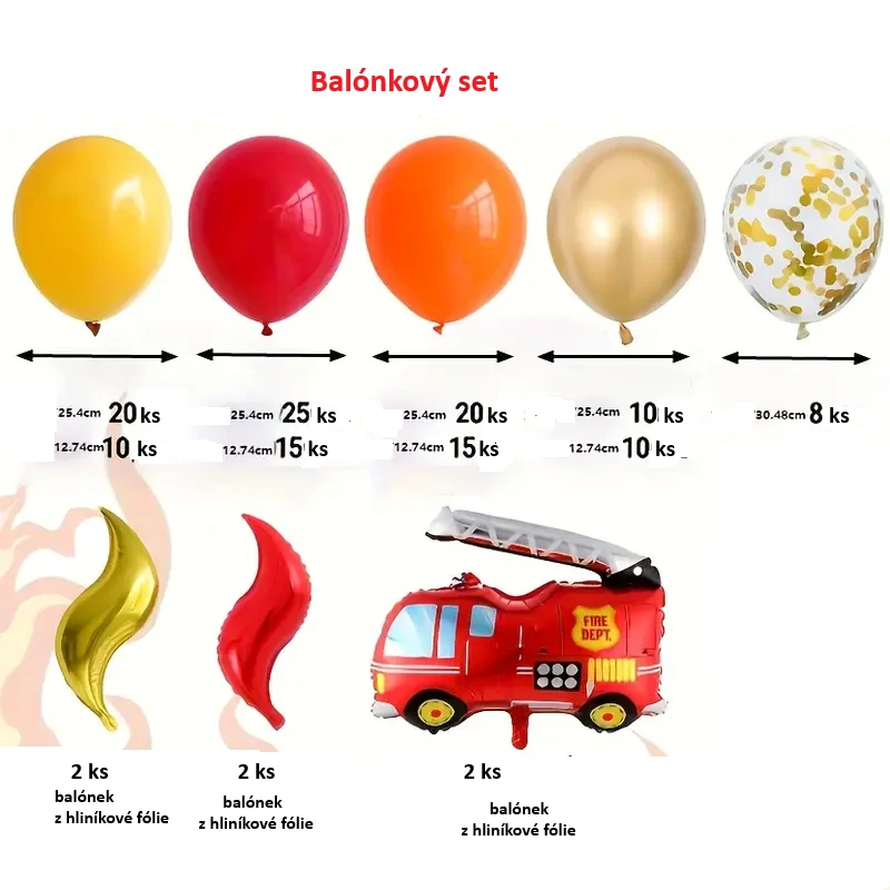 Balónkový set – Hasičská tématika