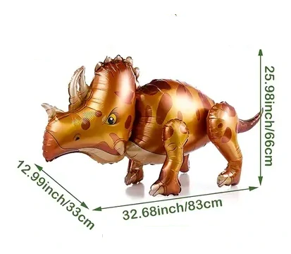 Fóliový balónek dinosaurus hnědý