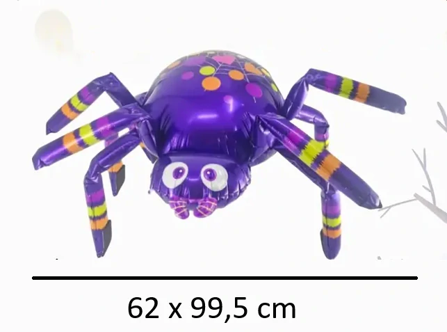 3D pevný fóliový balónek – Fialový pavouk