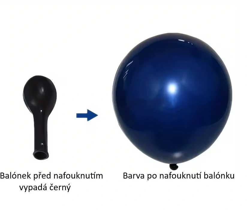 Balónkový set - Modro-bílo-zlatý 131ks