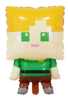 Balónek Minecraft – fóliový balónek ve tvaru postavy Alex na dětské narozeniny